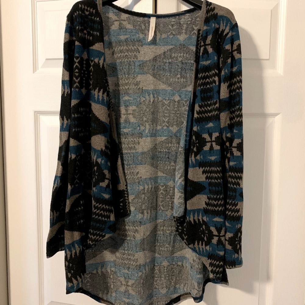Oversized open cardigan